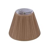 Aspen Creative 32072, Hardback Empire Transitional Spider Lamp Shade, Mushroom Pleated Sienna Brown, 7' Top x 13' Bottom x 10' Slant