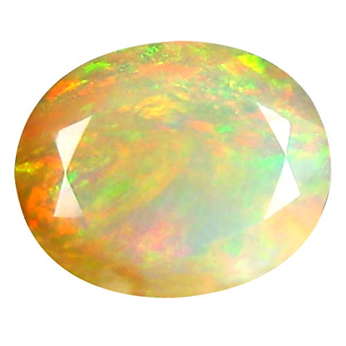 Opale arc-en-ciel naturelle 11x9 mm pierre précieuse en vrac pour bague ovale