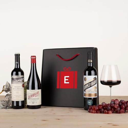 EUROLOTES Vino Tinto Rioja y Ribera Reserva, Eralta, López de Haro, Valderivero, 3 Botellas x 750ml