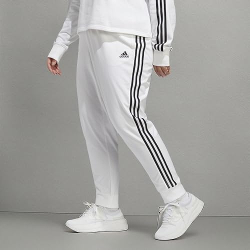 Image of adidas Womens 3-Stripes Drawstring Sweatpants Training Casual - Black