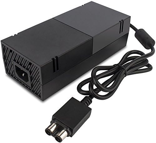 YCCTEAM Power Supply Brick for Xbox One with Power Cord, AC Adapter Cord Charger Replacement for Xbox One with Cable 100-240V Auto Voltage（Low Noise）