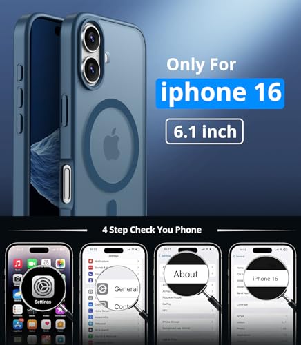 Coque iPhone 16 compatible MagSafe Vansdon protection mince bleue