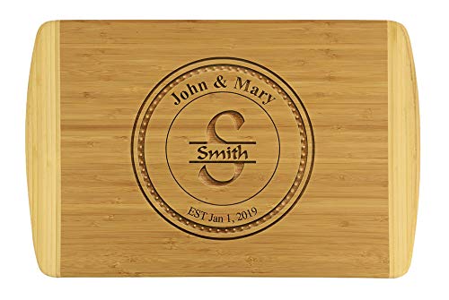 Personalized Custom Engraved Bamboo Cutting Board Gift Large Treated Ready to Use