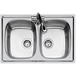 Fregadero 2 Tanques 'Foster 1279060 - Fregadero (acero inoxidable, 2 tanques, 8,89 cm (3,5), 790 mm, 500 mm)