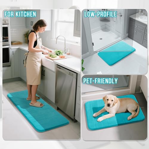 image for Yimobra Memory Foam Bath Mat, Super Soft Absorbent Bathroom Rug Non Sl