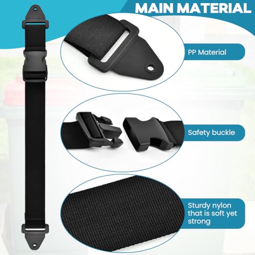 Image of Kakalote 2pcs Adjustable Black Nylon Trash Can Locks, Universal Bear Proof, Easy Installation, Animal Proof, High Compatibility