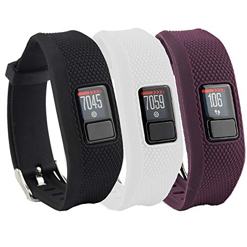 Bracelet haut de gamme compatible Garmin Vivofit 3 silicone finition soft-touch