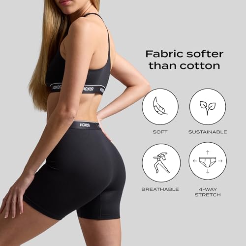 Image of Woxer Womens Baller 5 inch High Waisted Boy Shorts Underwear - Seamless Boxer Briefs, Boyshort Panties, No Show Women's Boxers
