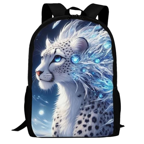 Funny Cheetah Backpack with One Compartment 17 Inch Casual Daypack Travel Bookbag
