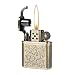 Pure Copper Antique Style Lift Arm Oil Petrol Metal Cigarette Lighter (Flowers)