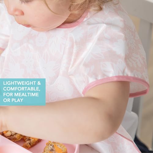 Image of Bumkins Junior Bib, Short Sleeve Toddler Bib, Smock for Kids 1-3 Years, Waterproof Fabric aa‚¬a€oe Lace