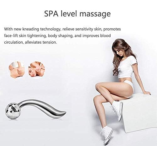 NEUGENZ 3D Manual Roller Massager Body Massager 360 Rotate Roller Face Body Massager Skin Lifting Wrinkle Remover & Facial Massage Relaxation & Skin Tightening Tool UniSex (Silver), Non Electric 3 41cNLHs7z2L