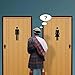 Usstore Removable Cute Man Woman Washroom Toilet WC Wall Sticker Family DIY Decor Art Stickers Home Decor Wall Art for Kids Living Room Home Decoration (Only 1 Piece WC Sticker Include)