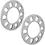 SIZZER Wheel Spacers 5x112mm & 5x130mm Thickness 5/16' Studs Bore 90mm Fits Je-TTA, Ti-guan, Passat, Q5, Atlas, X3, Q7, A4, 911, X5, Beetle, Cayenne, Golf, 2 PCS Silver