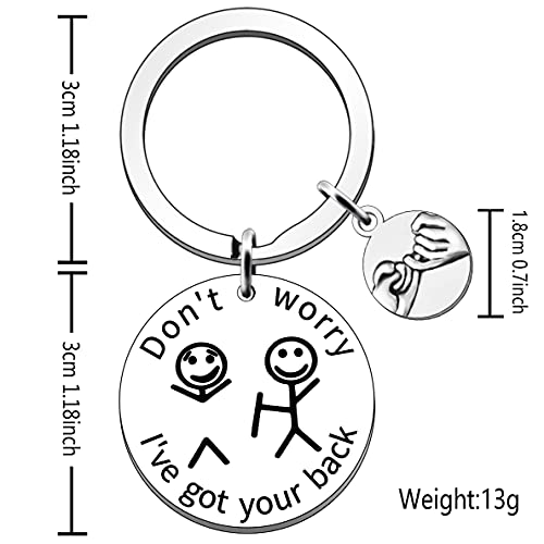 SDOFY I've Got Your Back Keyring Friendship Gifts Best Friend Keyring Funny Gifts for Women Men Her Him BFF Friend Brother Sister Besties Birthday Christmas Graduation Gift