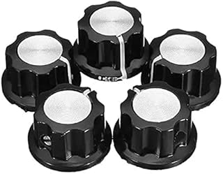 yafuren Akcesoria elektroniczne A opakowanie 25 MF-A01 nakładek na gałkę potencjometru piekarnika, średnica 20 mm, otwór 6,4 mm, odpowiednie do akcesoriów elektronicznych RV24YN WH118