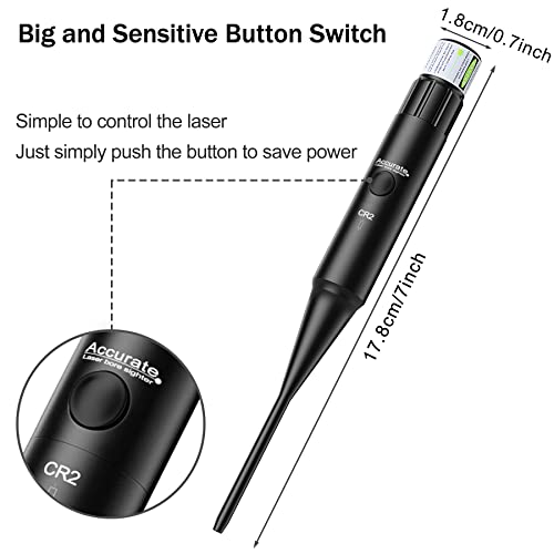 Aggxpf Bright Red/Green Laser Bore Sight Kit For .17To12Ga Caliber, Laser Boresighter Kit With 12 Multiple Caliber Adapters, Laser Bore Sighter For Hunting Zeroing Your Scopes Optics (Red Laser) #TOP2