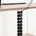 VIVO Under Desk Vertebrae Cable Management Kit, Adjustable Quad Entry Flexible Cord Organizer for Home Office, Black, DESK-AC01C