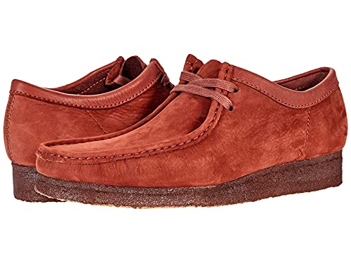 Image of Clarks Wallabee Burgundy Nubuck 7.5 D (M)