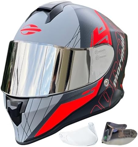 Capacete de Moto Masculino Feminino Mormaii Neon Red Fechado Orig...
