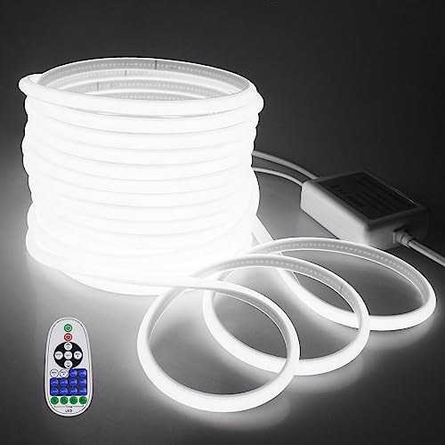 Tira de Luz LED Exterior 32.8 pies Impermeable COB 6000K Blanco Frío miniatura 3