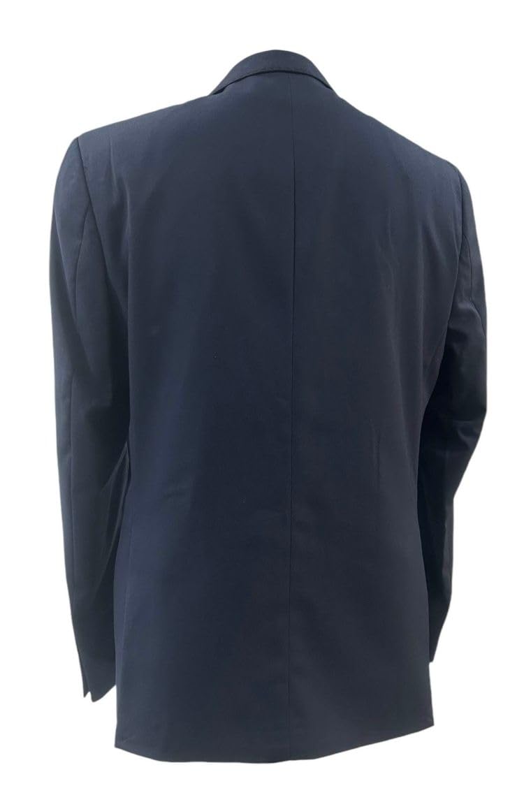Generico Abito Uomo Sartoriale Slim Fit, Fresco Lana Tasmania 150s Extrafine, Giacca 2 Bottoni, Pantalone Stile Slim, Made in Italy, Blu Scuro, Grigio Scuro, Bluette, Blu Gessato, Primavera Estate