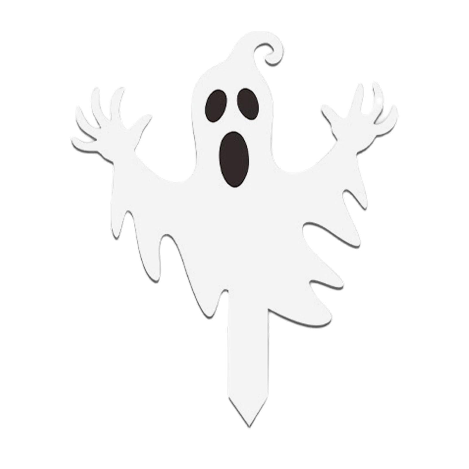 Halloween Ghost Garden Stake, Glow Spooky Yard Sign – Pumpkin Scarecrow Acrylic Decor for Lawn, Pathway, Front Yard I