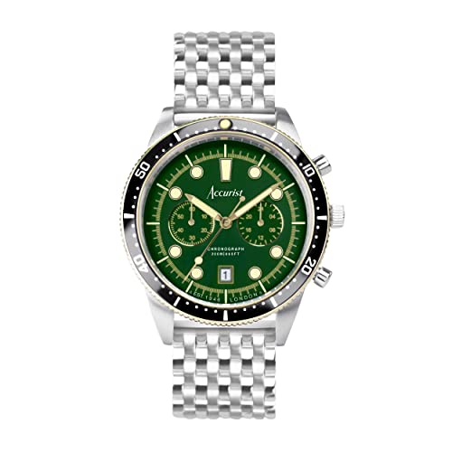 Image of Accurist Dive Mens Analogue Watch 42mm dial Two Tone Stainless Steel