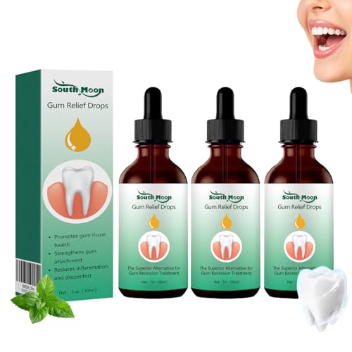 FEXPDL 3PCS Dentizen Gum Therapy Gel,DentiZen Gum Regrowth Drops Gum Repair for Receding Gums Gum Disease Treatment for Adults Natural Gum Restore Plus Liquid Drops Mouthwash