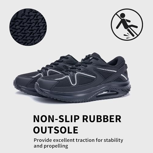 Image of SURRAY Womens Walking Shoes for Plantar Fasciitis, Arch Support Orthotic Sneakers Comfortable Tennis Shoes for Foot Pain Relief PinkGrey US Size 6-11