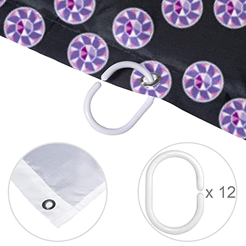 Rideau de douche coloré pour éviter les éclaboussures des enfants avec strass déco - 5