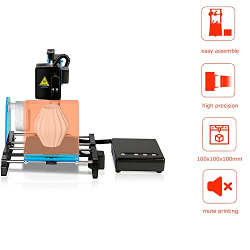 Easythreed X1 FDM Mini-3D-Drucker für Kinder und Anfänger, geräuscharmes, leises Motherboard, abnehmbare Bauplatte, kleine 3D-Druckmaschine, schnelle Erwärmung mit Test-PLA-Filament - Image 7