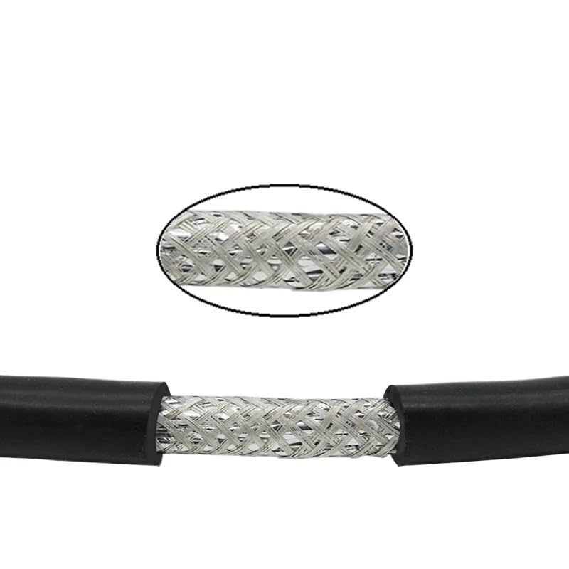 Cavo a doppino Intrecciato schermato, Cavo di Segnale RS485 schermato RVSP in Rame PVC da 5 m 20/18 AWG 2-8 Core RS485 Fai da Te(18 Awg 5meters,8 Cores)