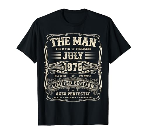 Julio de 1976 Man Legend Regalos de 48 cumpleaños para hombres de 48 años Camiseta
