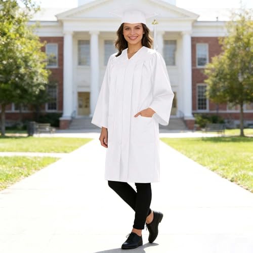 Robe de graduation universitaire luxe style cour blanche taille 54 - 3
