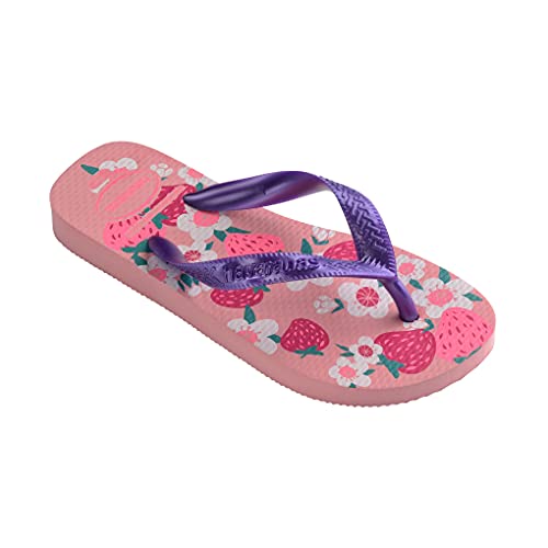 Chinelo Flores, Havaianas, Meninas, Rosa Macaron, 31/32