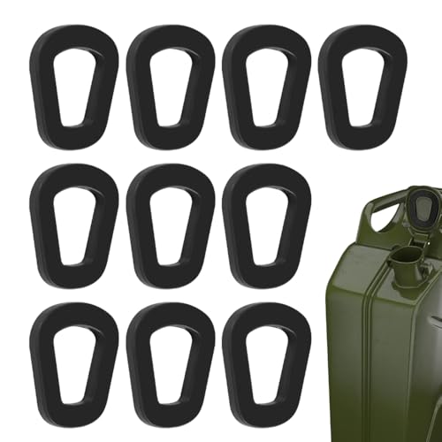 10 Pcs Fuel Can Gaskets Rubber Jerry Can Seal Universal Fuel Can Washers Black Gas Can Spout Gaskets Replacement for 5L 10L 20L NATO Fuel Cans Petrol Canister