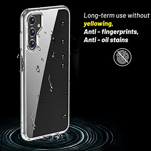 Image of KAPAVER Hybrid Clear Back Crystal Cover Case for Samsung M14 | Protective Shockproof Hard PC Soft Flexible TPU Cover