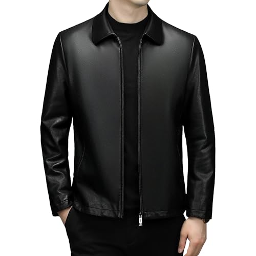Manteau doux ouvert homme en similicuir souple et respirant