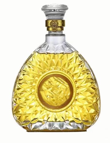 Liquor Decanter, Glass Spirits Decanter with Airtight Stopper, Whiskey Vodka Bourbon Brandy Liquor Juice, Lead-Free Decanter Bottle for Gift, Home, Bar, Party Decor, (Ice Flowers)