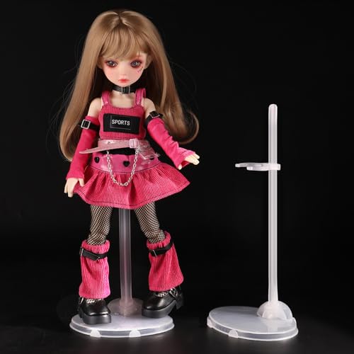 Image of 10 PCS Doll Stands, Transparent Support Stands for Dolls, Action Figure Stand with Adjustable Waist Clip, Mini Display Holder Base for 11 to 13 Inch Tall Action Figure Dolls Accessories (Clear)