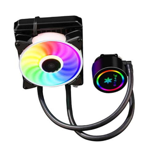 SHINEOFI 1 Pieza radiador de refrigeración por agua sistema de enfriador de CPU radiador enfriador de CPU radiador de CPU resistente radiador de CPU duradero Enlace cobre-aluminio Negro