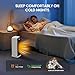 FLANUR Space Heater for Bedroom, Smart Electric Heater with WiFi and Voice Control, 12H Timer, 4 Modes, Thermostat, 1500W PTC Ceramic Indoor Heater, 36dB Quiet Heating for Home Office, 1Pack White