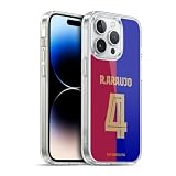 Head Case Designs Officially Licensed FC Barcelona Ronald Araújo 2024/25 Players Home Kit Gel Case [Military Grade Protection] Compatible with Apple iPhone 13 Pro and Compatible with MagSafe