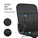 Office Chair, Mid Back Leather Desk Chair, Computer Swivel Office Task Chair, Ergonomic Executive Chair with Armrests