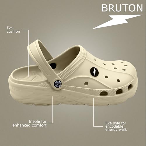 Image of BRUTON Extra Soft Men's Classic Casual Sandals /Clogs Adjustable Back Strap | Lightweight | Stylish & Non-Slip | Waterproof & Everyday Mules for Men & Boys