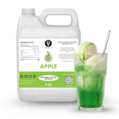 Image of Dolce Flav Natural Apple Flavoring Concentrate | Water Soluble | 8 Fl Oz