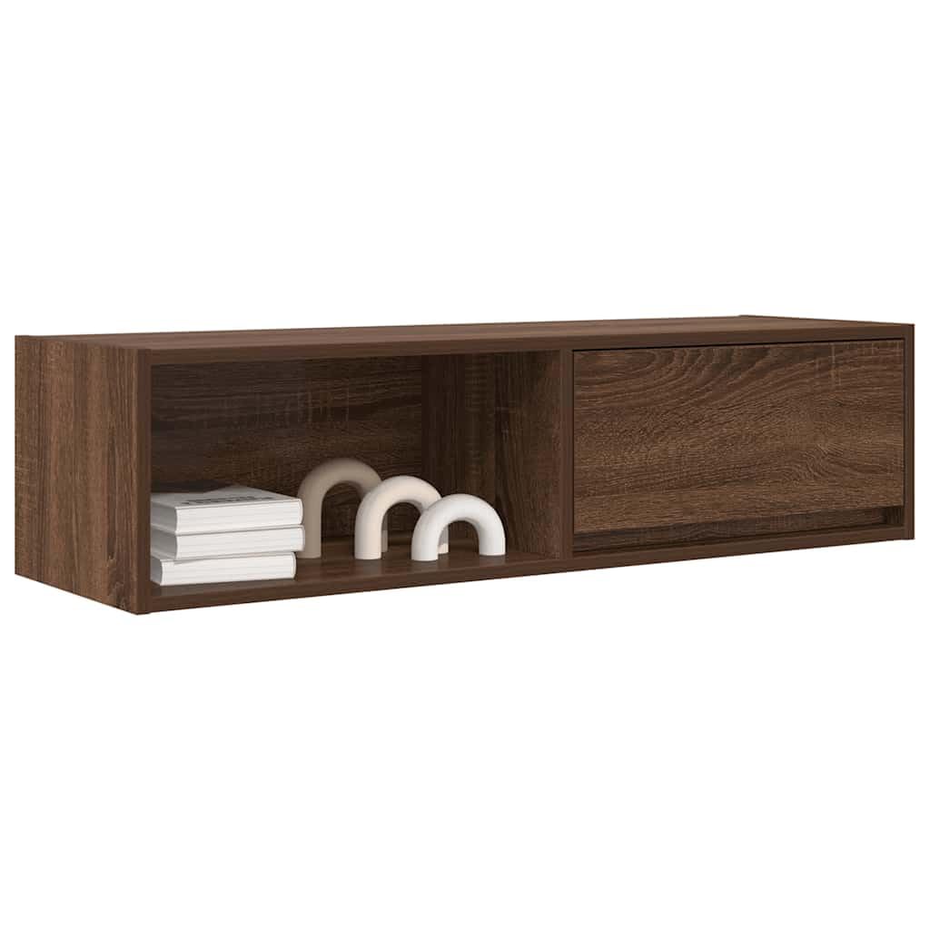 vidaXL Mobile TV Rovere Marrone 100x31x25,5 cm in Legno Multistrato, Panca TV, Armadio Hi-Fi, Centro di intrattenimento, credenza TV