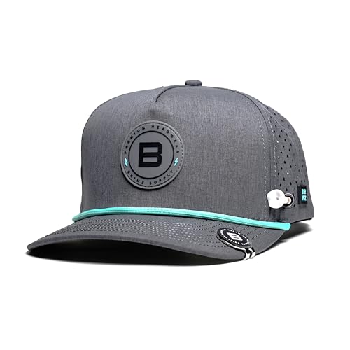 Image of BRIMZ Golf Performance Hat - Tee Holder & Magnetic Ball Marker - Breathable, Sweat & Water Resistant Golfing Snapback Hat