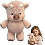 🎁 【Le cadeau parfait pour toutes les occasions】Que ce soit pour un anniversaire, Noël ou une naissance, ce peluche vache qui court est un cadeau original et adoré. Son design mignon et sa couleur rose tendre feront craquer tous les petits.